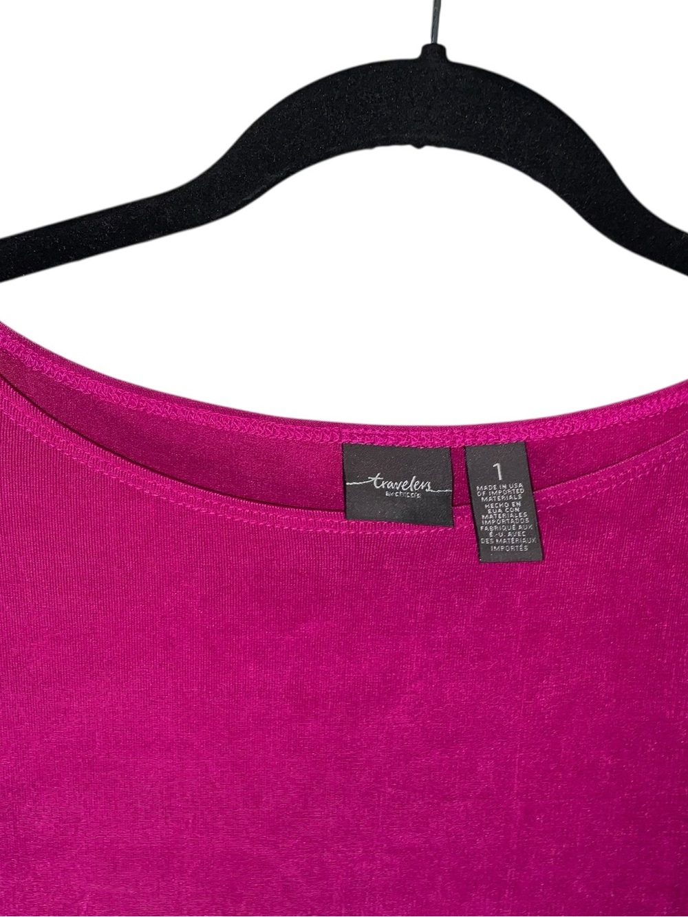 Scoop Neck Tunic in Teal and Magenta - Picture 3 of 6